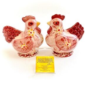 Vintage Temp-tations Old World Cranberry Chicken Salt & Pepper Shakers